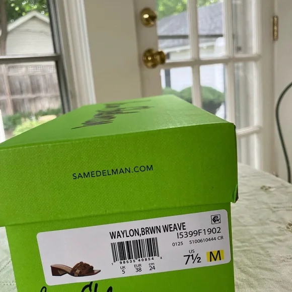 Sam Edelman Brown and Cream Woven Heels - Picture 3 of 3